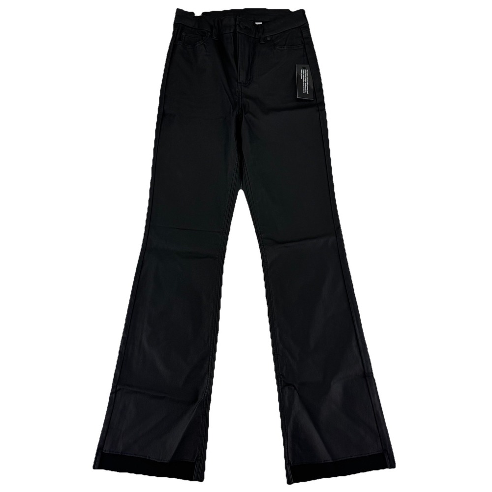 Denim & Co Canyon Retreat Coated Bootcut Jeans Pants‎ Size 2 Regular Black